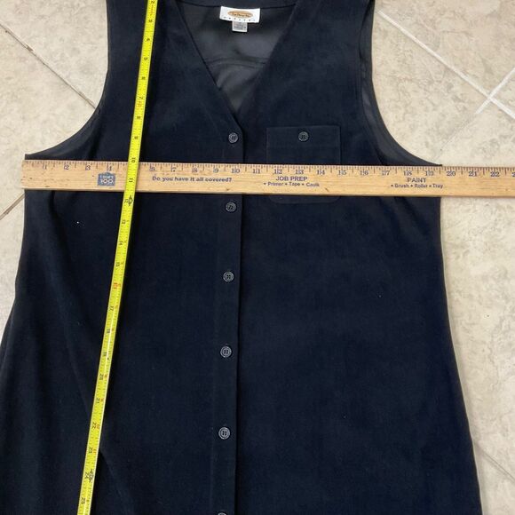 Talbots Petites Vintage Button Front Sleeveless MIDI Shift Dress Sz 12P pockets - Picture 5 of 11